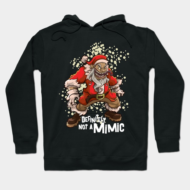 Roleplaying Humor Santa Claus Christmas Meme Funny RPG Mimic Hoodie by TellingTales